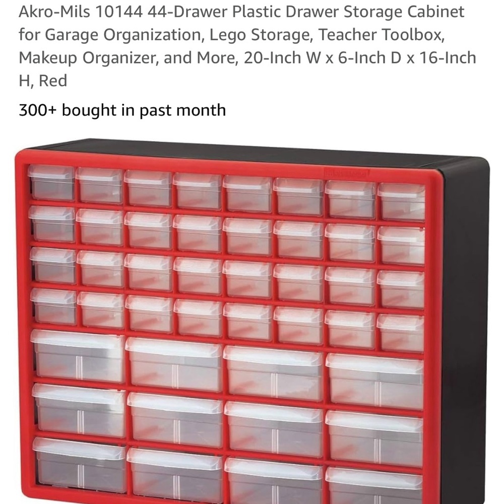 Akro-Mil44-Drawer Plastic Drawer Storage Cabinet